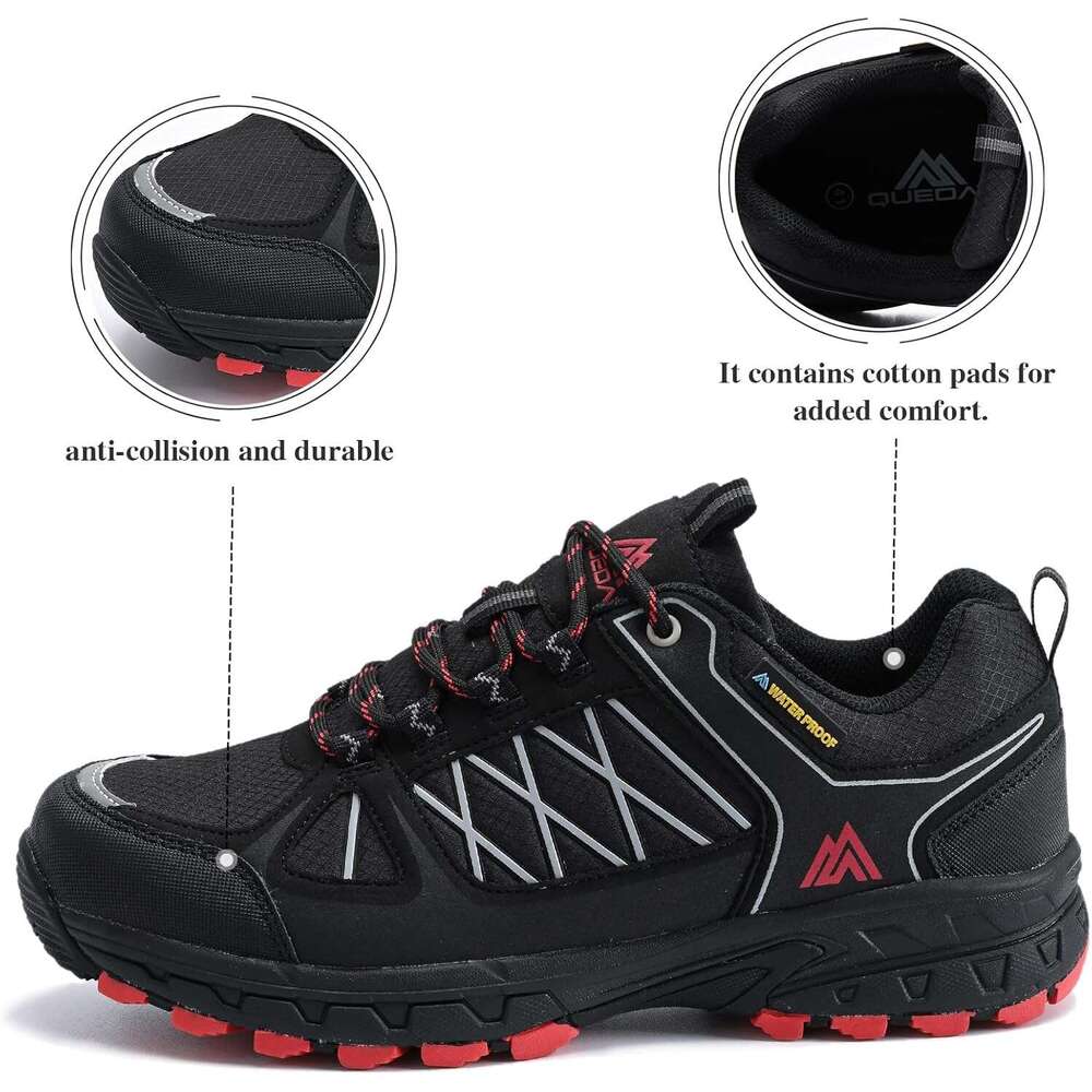 Men's Waterproof Hiking Lightweight Non-Slip Outdoor Ankle Boots Breathable Trekking Trail Shoes - view 4
