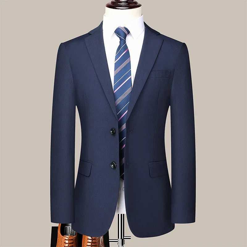 Mens 2024 Slimfit Twobutton Business Suit Professional Work Formal Twopiece Set Trousers Included S6XL W250910