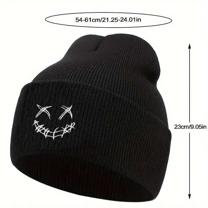 1PC2PCS Halloween Pumpkin Devil Embroidered Knitted Hat funny woolen pulr hat for men and womenXJ250910