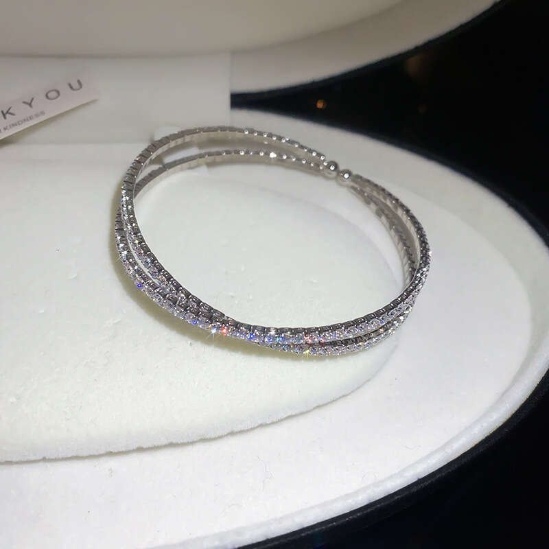 Gold Tone Full Diamond Luxury Jewelry Classic Super Flash Adjustable Butterfly Sun Star Clover Bracelet Moissanite Designer Bracelet Single Row Tennis