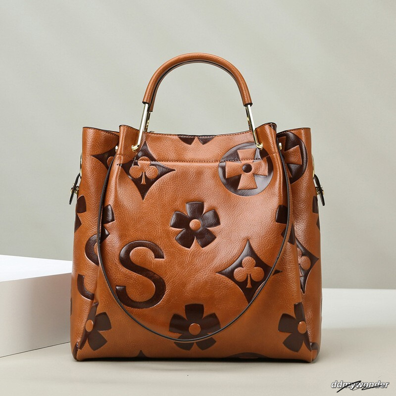 Handbag For Women Cross-Border Hot-Selling New Model High-End Fashion Emed Tote Large Designer Capacity Mother-Daughter Bucket Bag ddmywonder ddmywond