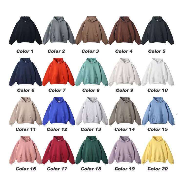 High-Quality Stringless Oversized Pullover Thick Wool Heavyweight Streetwear 350gsm Men's Hoodie