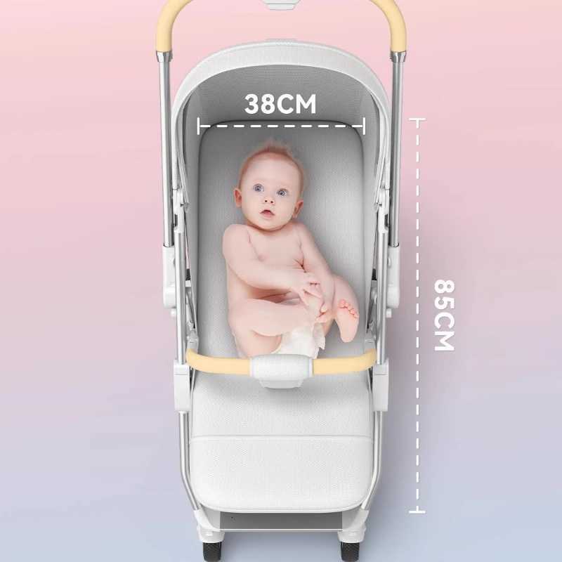 Baby Stroller High View Can Sit or Lie Down Twoway Shockabsorbing Foldable Portable Newborn Baby Stroller Baby Stroller W250910