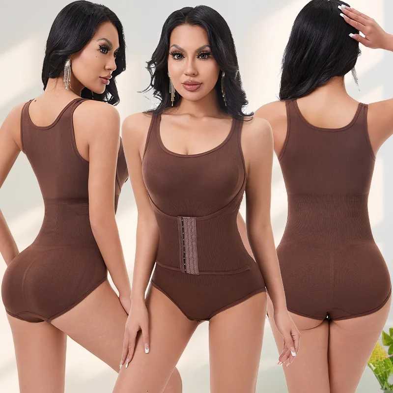 Women Shapewear Bodysuit Double Layer Tummy Control Triangle Cut Snap Crotch Butt Lift Waist Slimming Underwear W250910
