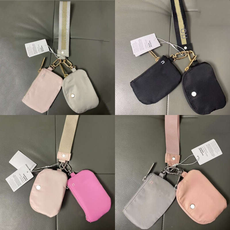 10 Colors Yoga Bag Dual Pouch luluity lemonitys belt bag Portable luluity lemonitys Keychain Wallet Coin Purse Pocket Wholesale