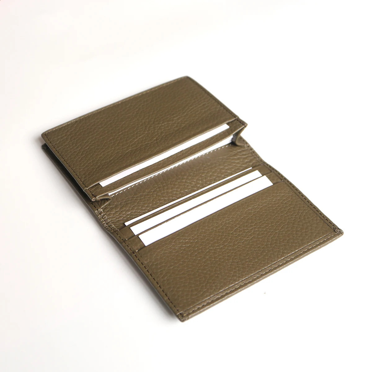 Personalize Name Business Card Holder Genuine Leather Men ID Credit Card Wallet Custom Company DIY Gift Women Cardholder250906