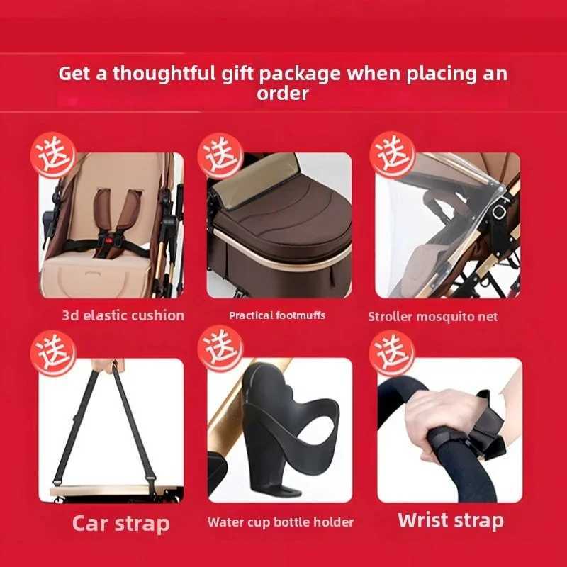 Lightweight Highview Baby Stroller Can Sit or Lie Down Lightweight and Foldable Twoway Shockabsorbing Newborn Stroller W250910