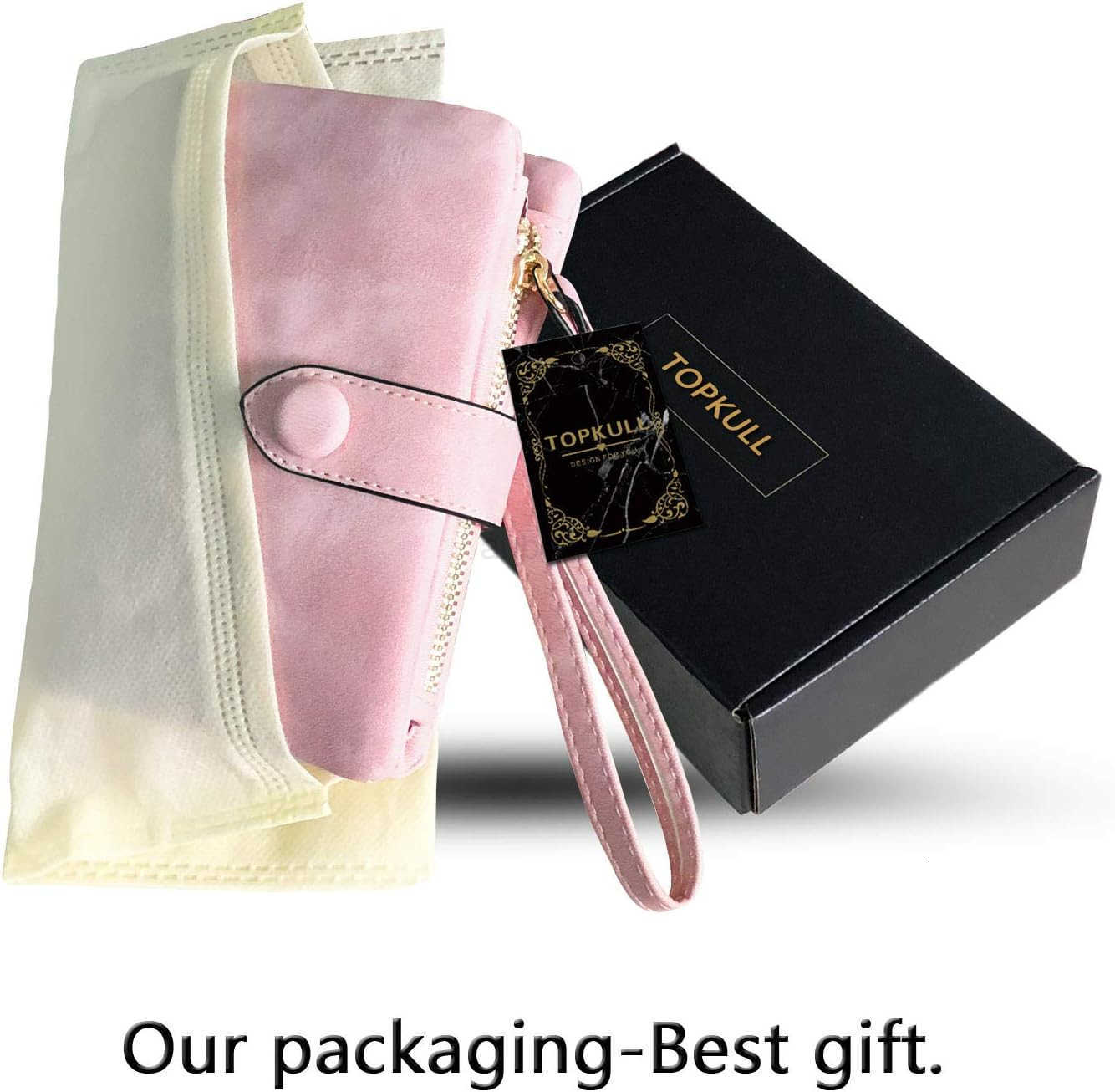 Wallets for Women Bifold Small Rfid Soft Leather Ladies Wallets Trifold Womens Wallets Billfolds Mini Wristlet Clutch Cute Zipper Coin Purse with Wris
