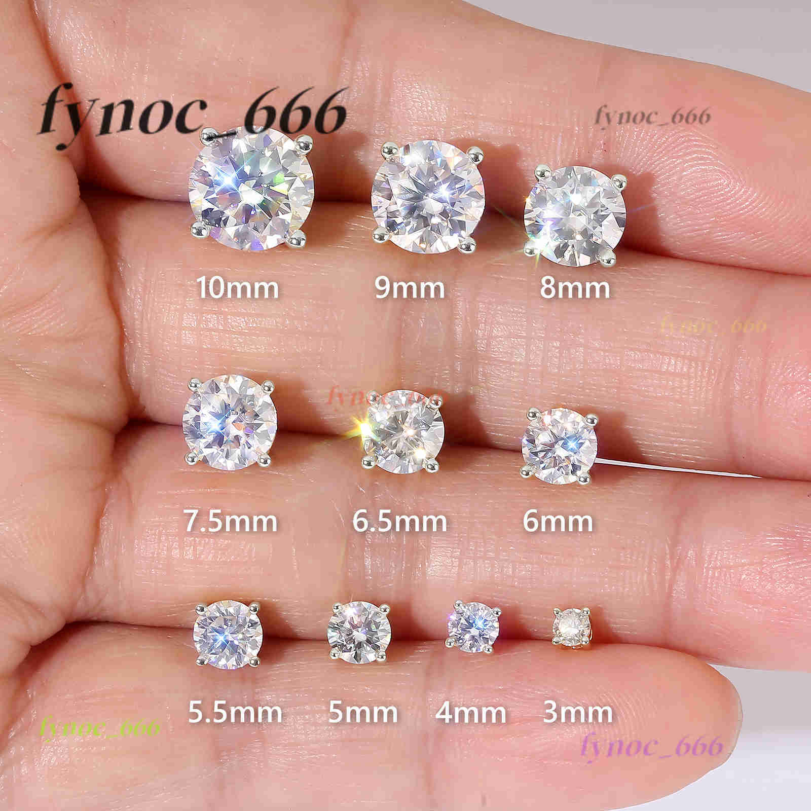 VVS Mossanite Lab Diamond Earring 925 Sterling Silver 14K Gold Plated Men Women Jewelry Gifts 1ct Moissanite Studs