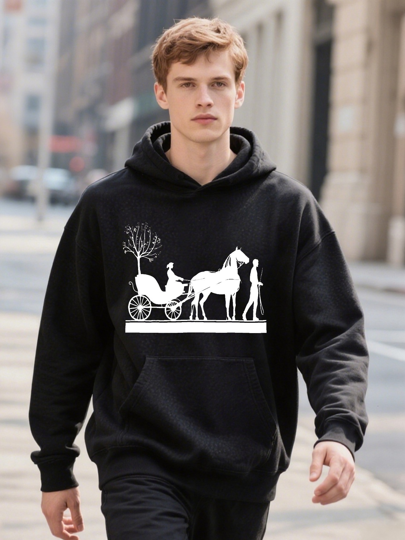 Graphic Print Cotton Navy Charcoal Spring All Travel XS Anti Breathable Drawstring Thumb Holes Men's Men's Pullover Men's Tops