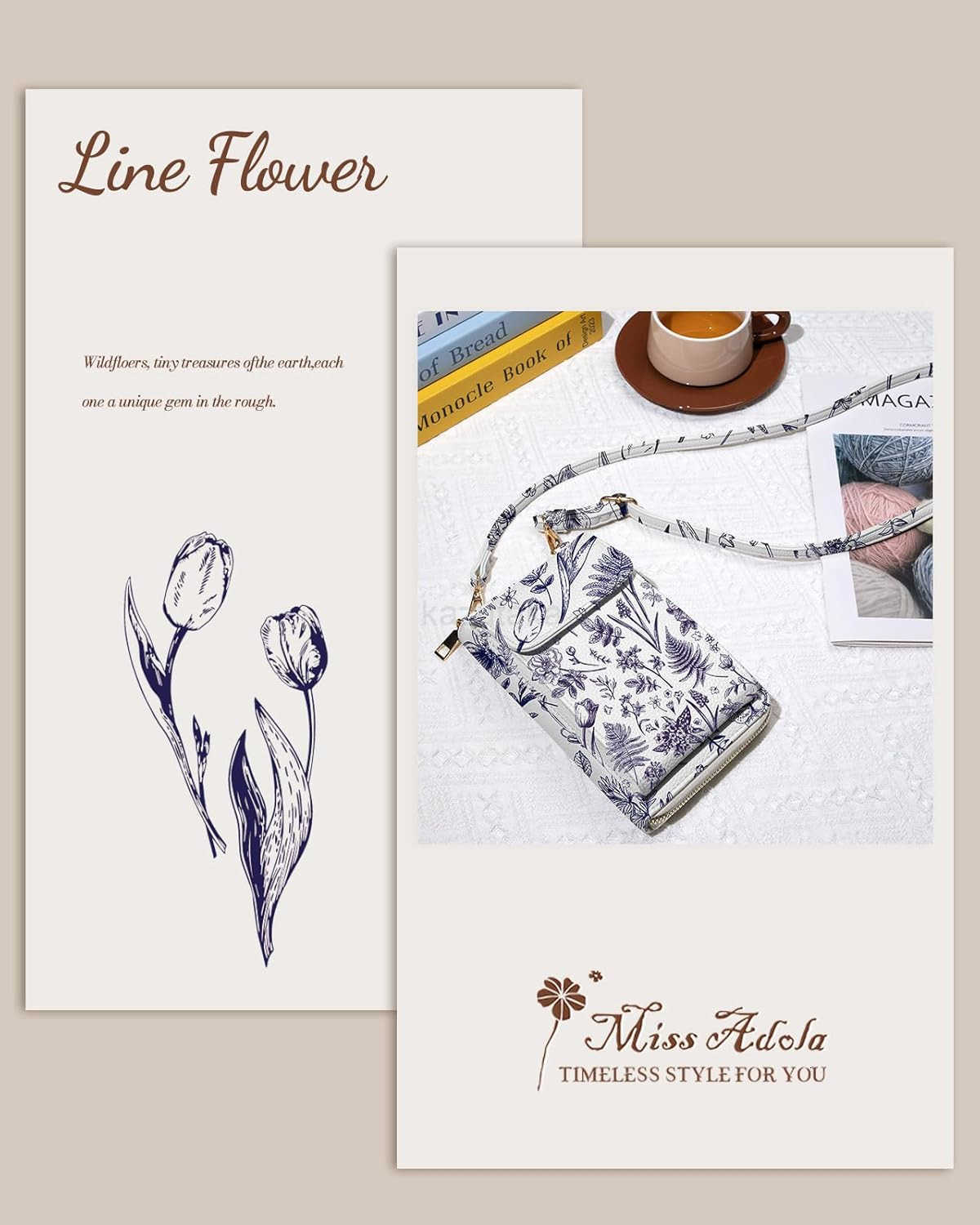 Cute Crossbody Purse Cell Phone Bags for Women Leather Cellphone Wallet Purse with Handle Rope and Adjustable Shoulder Rope Z250910