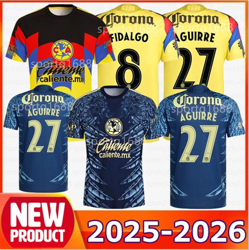 2025 2026 Club America Soccer Jerseys liga mx HENRY A.Zendejas FIDALGO DAVILA R.SAMBUEZA 25 26 HOME AWAY Third maillot slim Football shirt Race Jersey