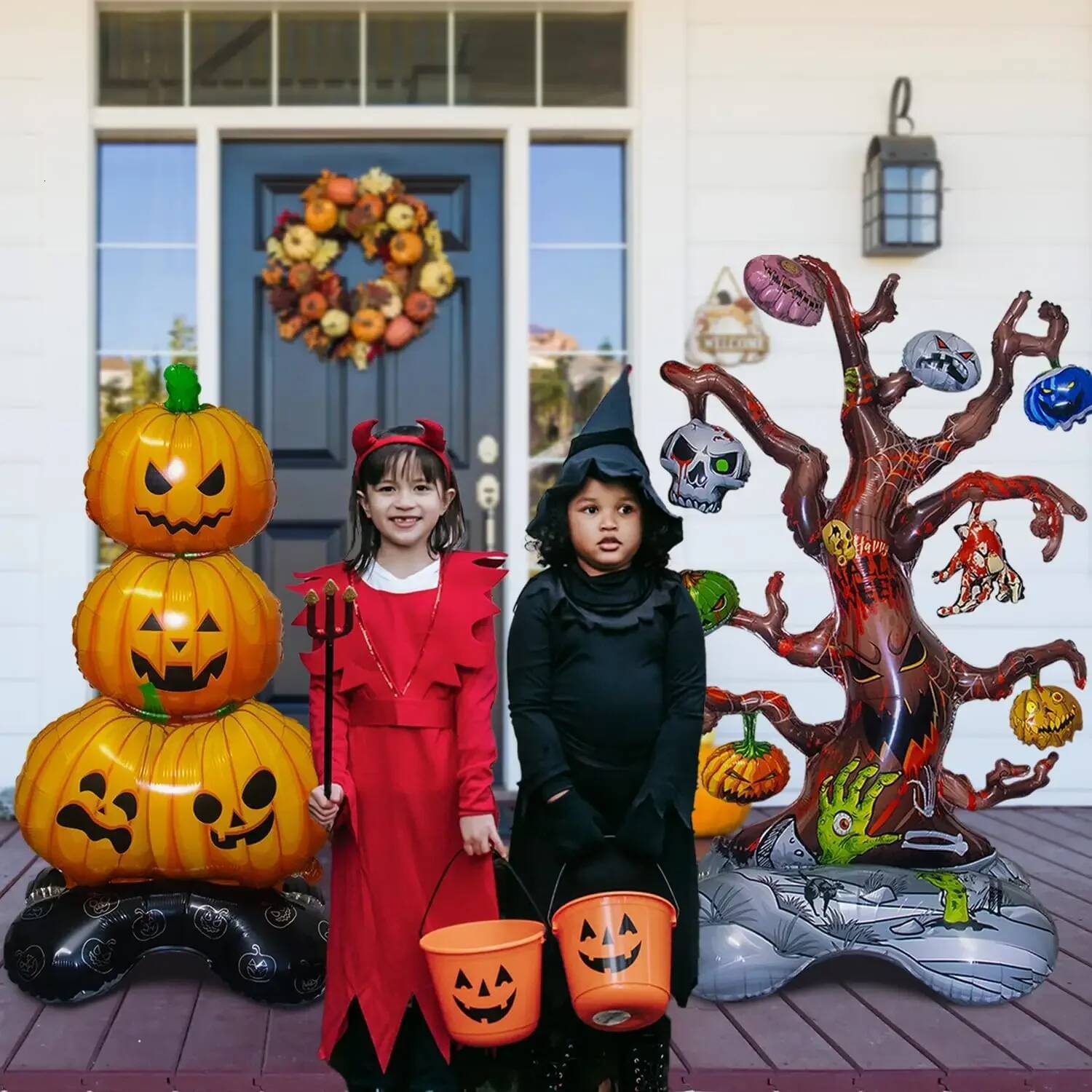 Foil Balloon Festival Terror Head Pumpkin Mummy Halloween Party Decoration Supplies Balloons Ghost Toys