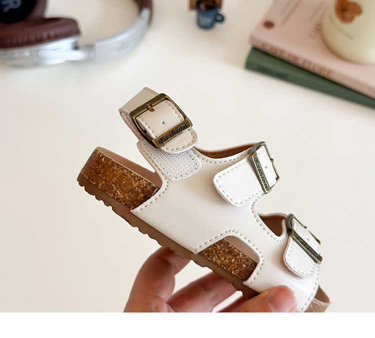 Kids sandal 2025 new spring and summer Hot Sale Boys Girls Comfortable cool sandals Breathable Children Walk Solid Color Minimalism sandals size 21-30