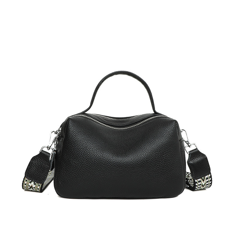 Free shipping designer Top Layer Cowhide Single Shoulder Bag Summer New Classic Double Zipper Large Capacity Fashion Versatile Women Bag Manufacturer