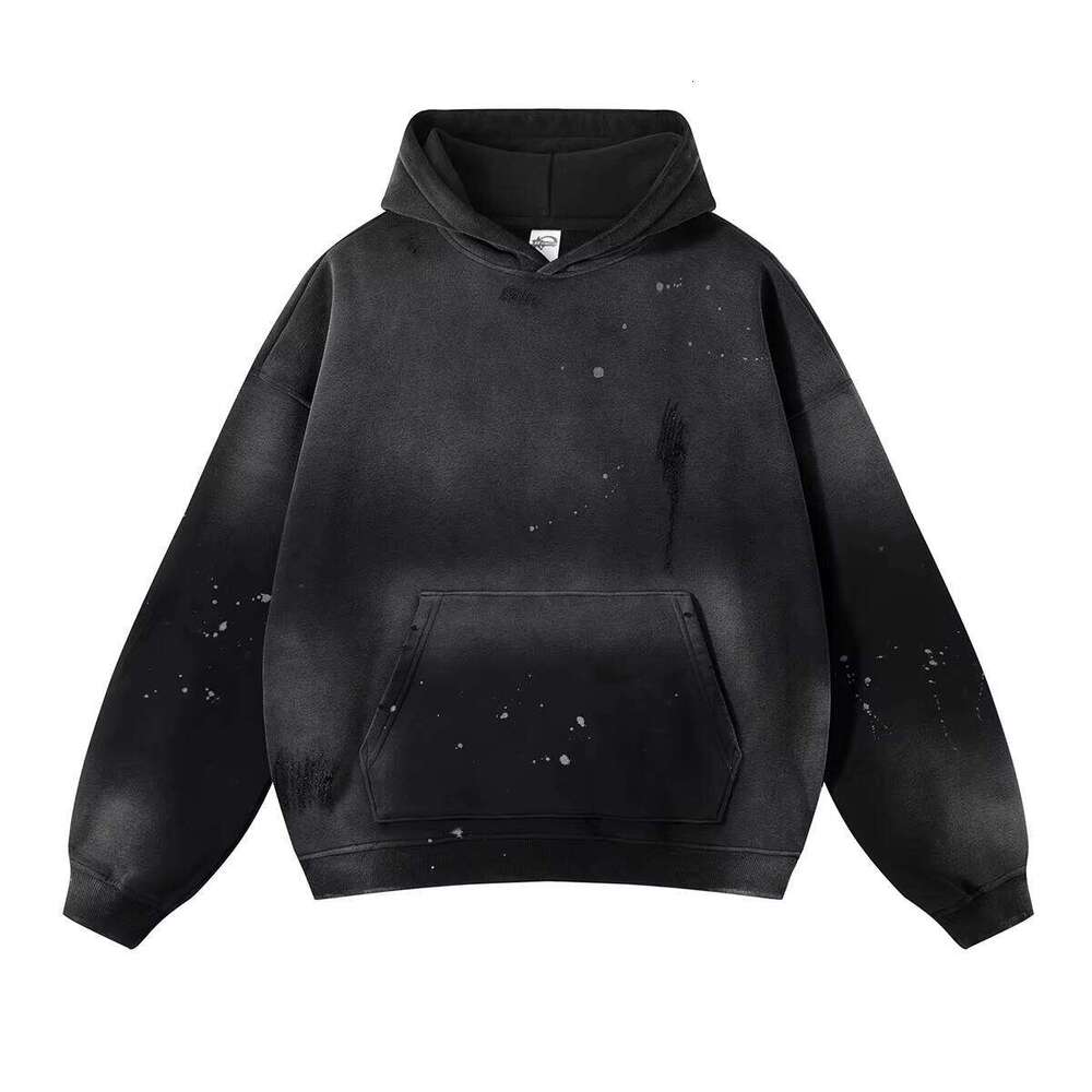 High Quality Men's Hoodie Street Style Tie Dye Distressed Washed sweatshirts