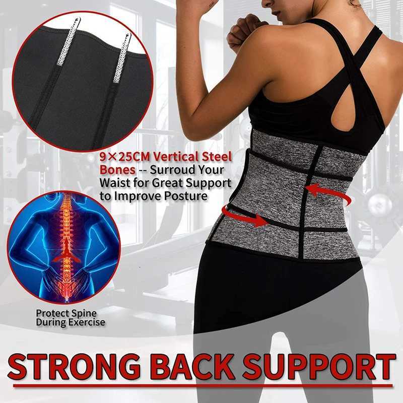Neoprene Sauna Waist Corset Sweat Belt for Women Weight Loss Compression Trimmer Workout Fitness W250910