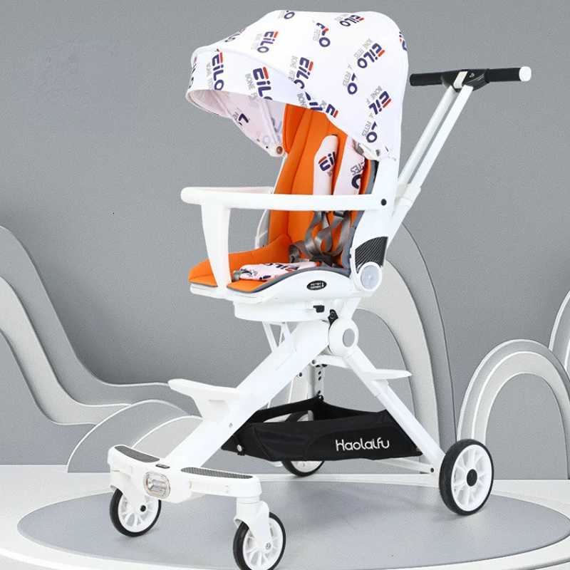 High view baby stroller can sit and lie light folding baby pram Portable Folding lightweight baby stroller four wheels cart W250910