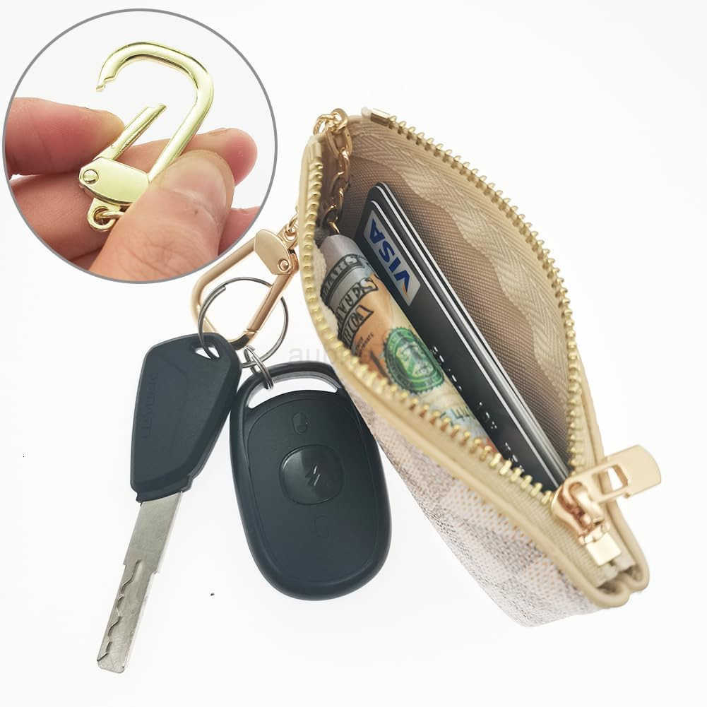 Leather Coin Purse for Women with KeyChain Small Zipper Change Purse coin Pouch Card Holder Wallet Clutch for Women MenWhiteZ250910