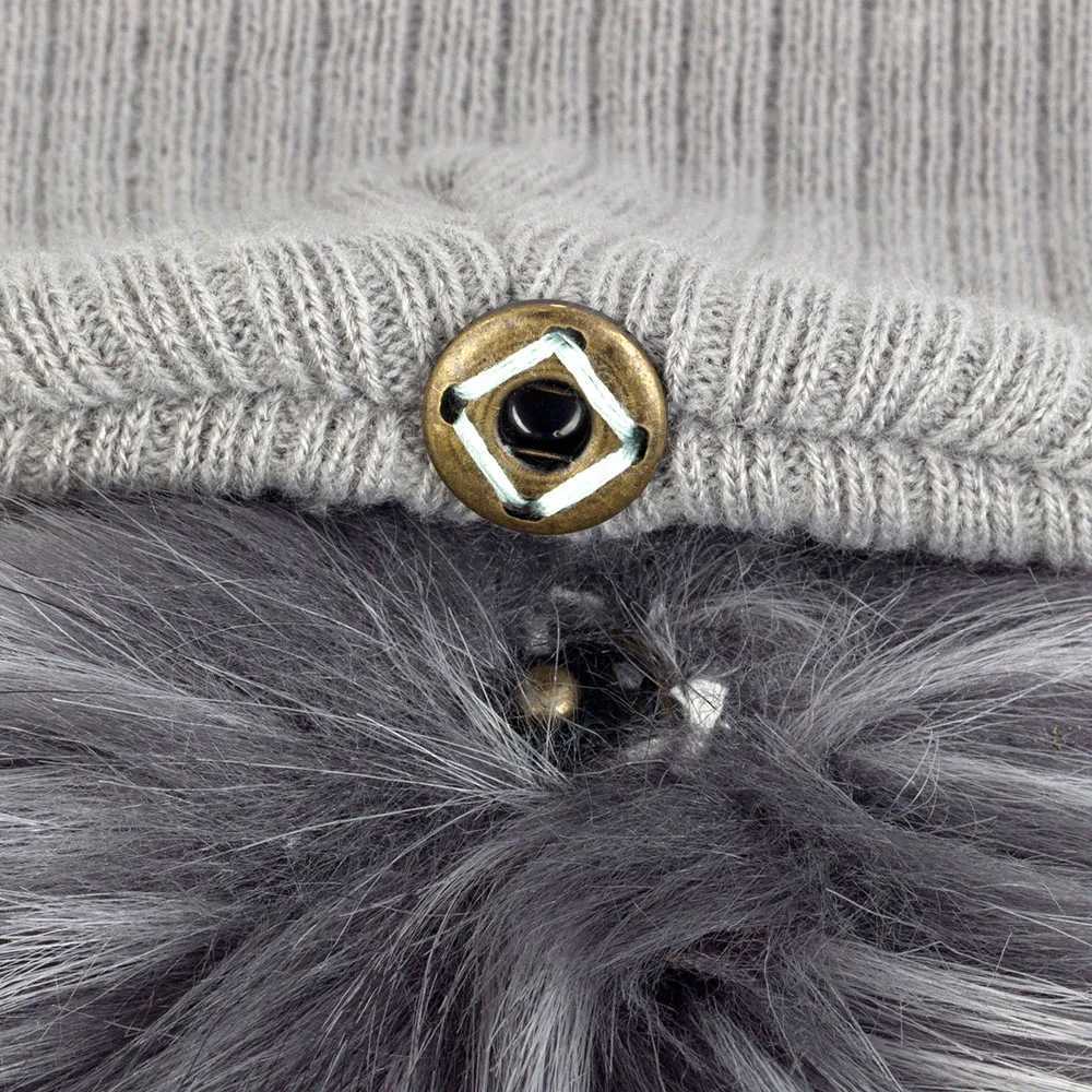 Geebro Fashion child baby Solid Color Ribbed Beanies hats With Faux fur pompom New Girls Boys Kids Soft Cute skully hatsXJ250910