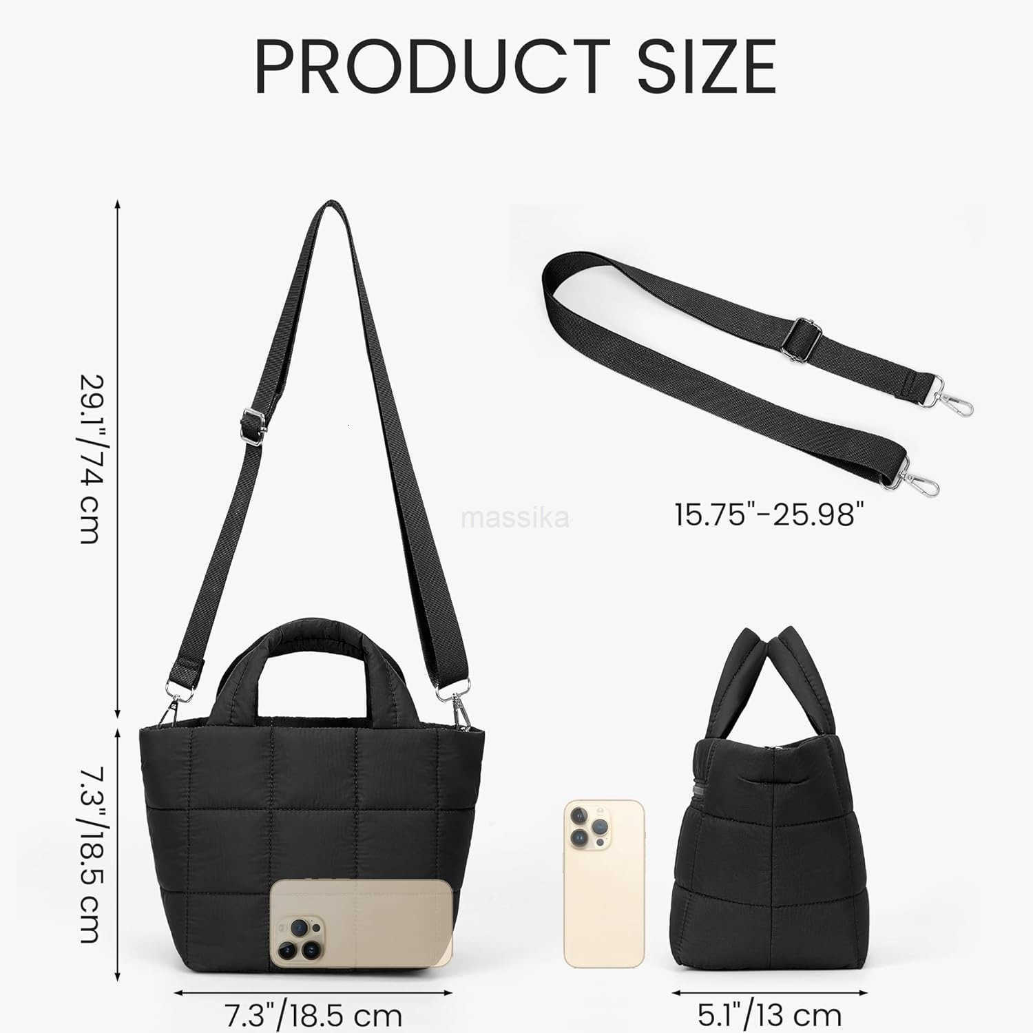 Mini Puffer Tote Bag Quilted Nylon Tote Purse Lightweight Puffy Shoulder Bag Soft Hobo Handbag for Work Travel M250910