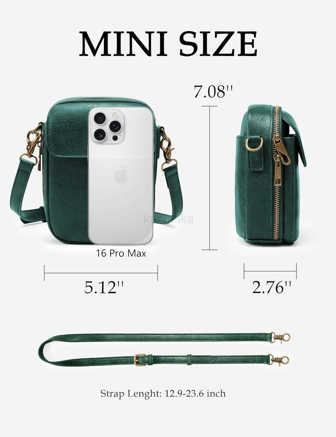 Small Crossbody Bag Vegan Leather Cell Phone Purse for Women Vintage Wallet Bag with Card Slots Z250910