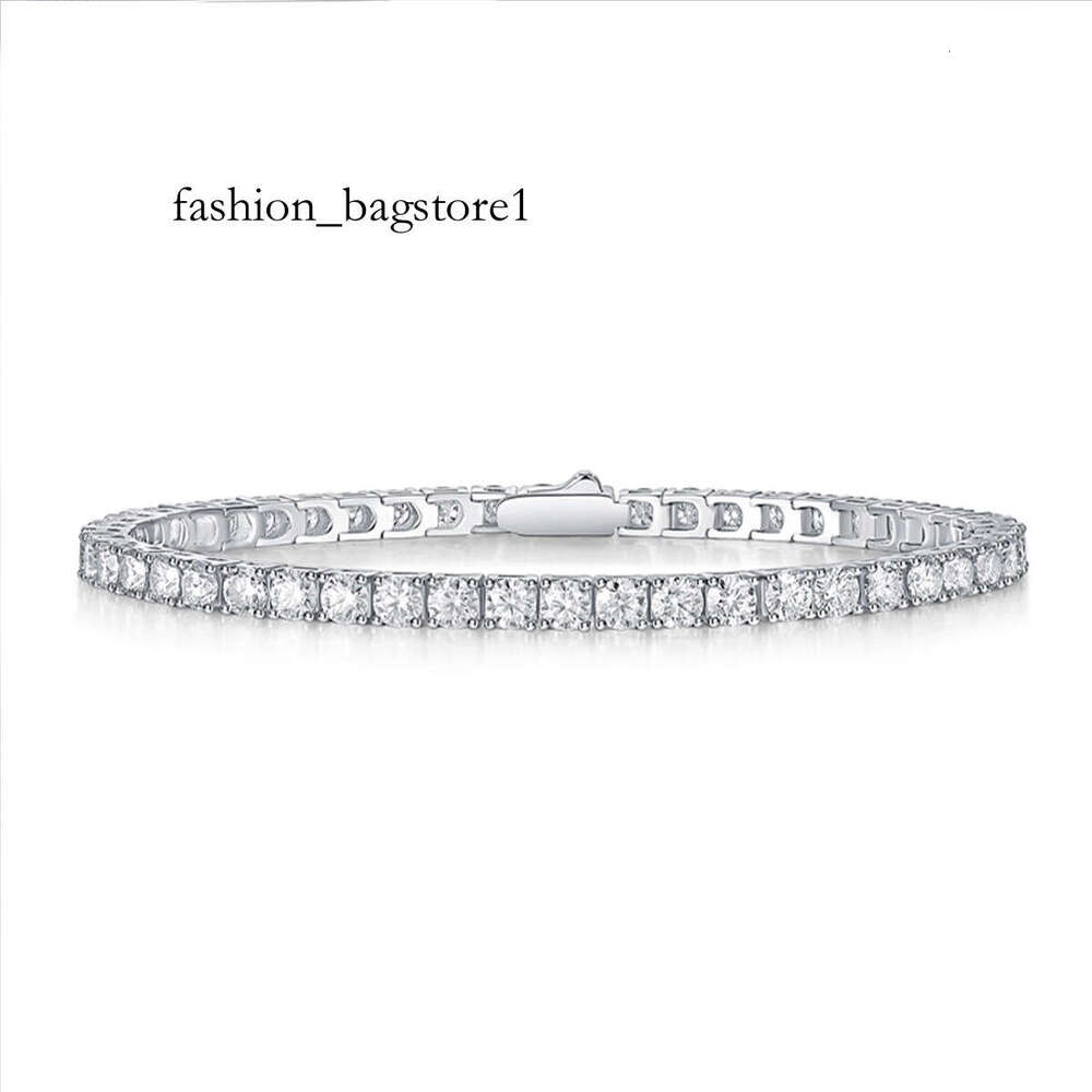 12462 Fine Fashion Sterling Sier and Gold Plated Moissanite Tennis Bracelet for Men & Women Hiphop Rock Style