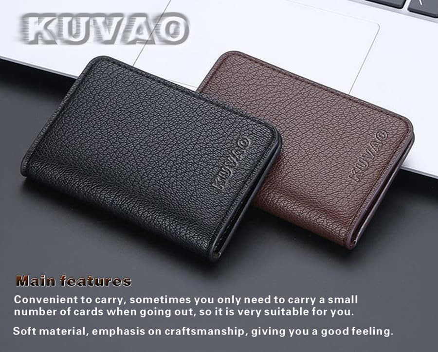 Mens Card Holder Multiple Card Slots Simple Thin Wallet for Men Card Clamp BlackZ250910