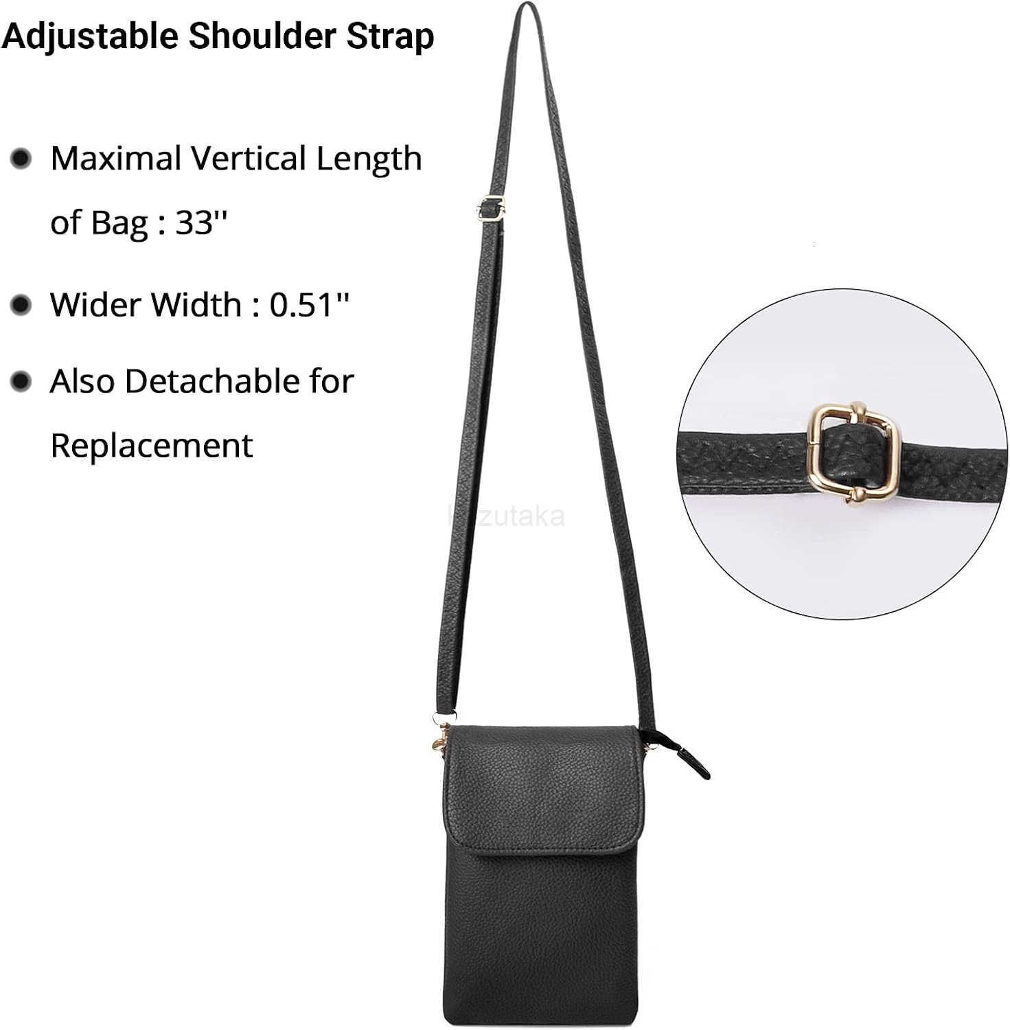 Small Crossbody Bags for Women PU Leather Mini Phone Purse Cossbody Purse Lightweight Black Cell Phone Wallet Pouch Z250910