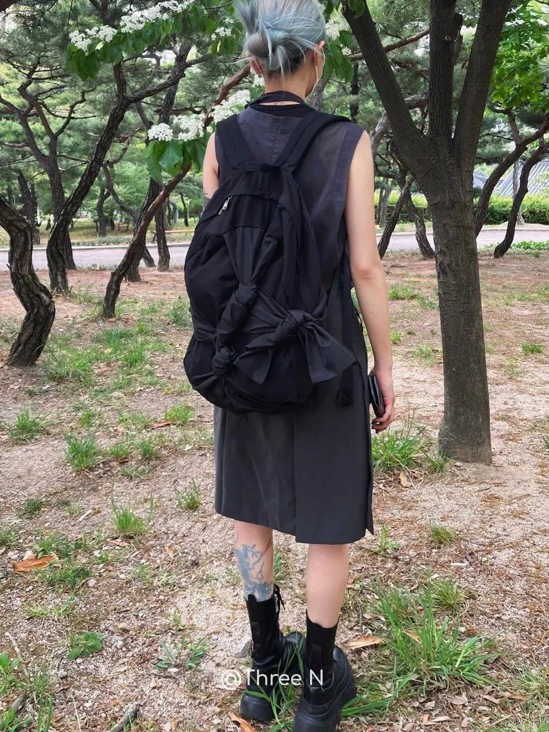 Japanese Haruku Knotted Bow Aesthetic Backpack Fashion School for Women High-capacityTravel Girl Backpacks high-quality