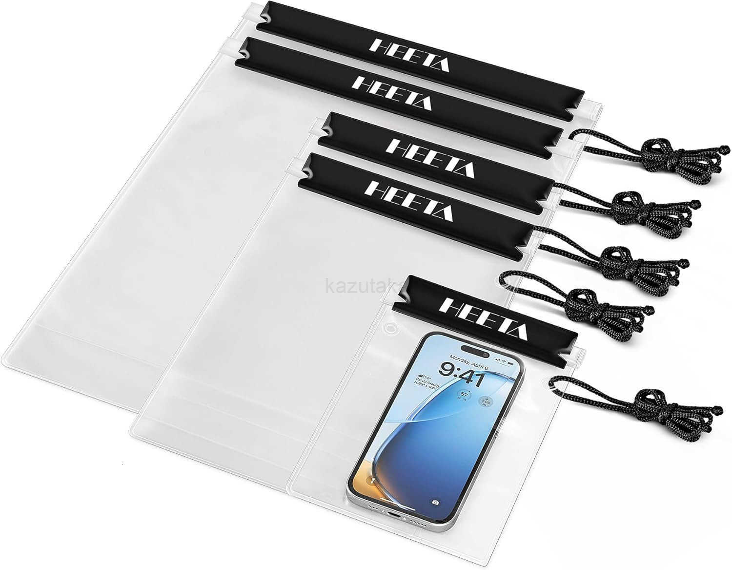 5Pack Clear Waterproof Dry Bag Pouch Water Tight Cases Dry Bags Document Holder for Camera Mobile Phone Maps Kayaking Boating Z250910