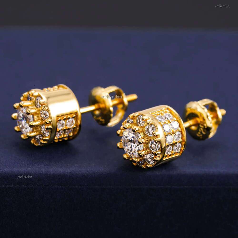 Wholesale Pass Dia Tester Hot Selling Fine Jewelry Men Women Earring Sterling Sier Hiphop VVS Moissanite Stud Earrings