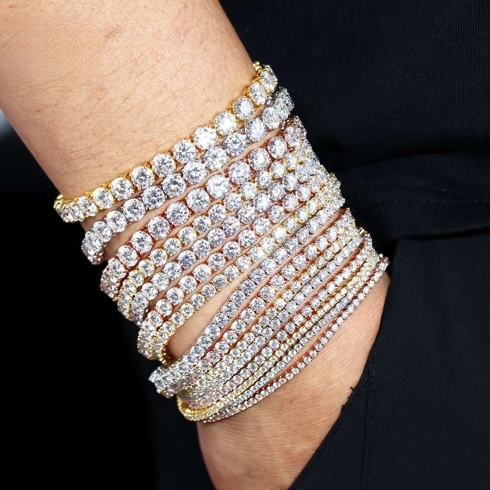 Silie bracelet necklace 2/3/4/5/6.5 mm tennis chain quartz jewelry accessory