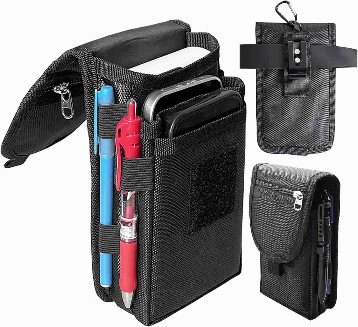 Belt Phone Pouch for MenDual Phone Holster with Belt ClipTactical Waist Cellphone HolderMultiFunction Large Compatibility Smartphone Case for Daily Us