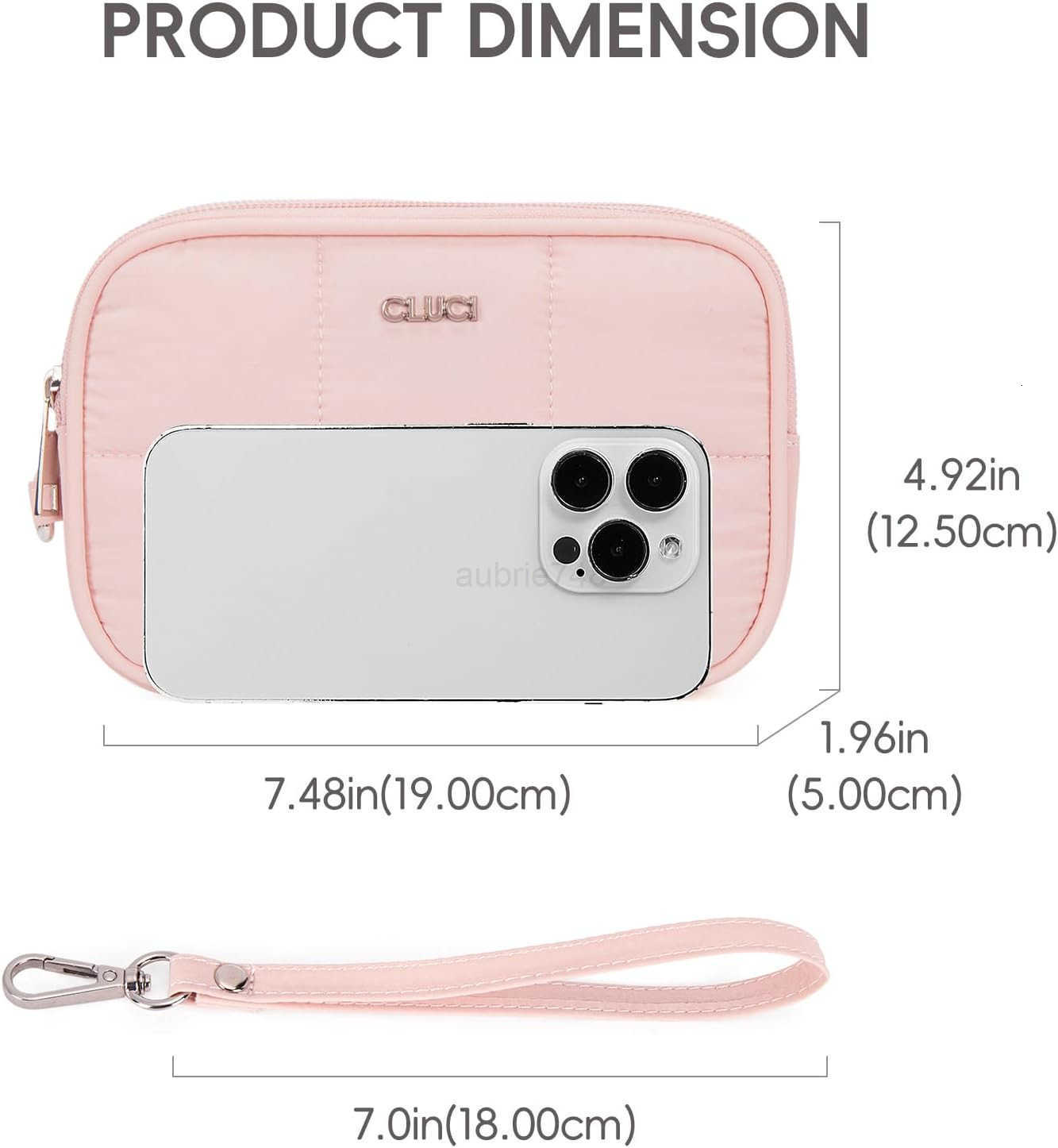 Puffer Wristlet Wallet for Women Large Capacity 3 Zipper Purse Nylon Quilted Clutch Purse for WomenZ250910