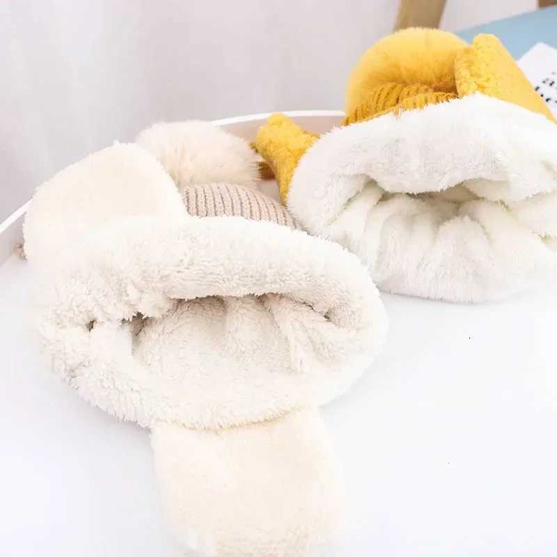 Children Winter Hats with Earflped Thick Plush Fluffy Winter C for Boy Girl Bomber Hats Ushanka Russian C FleecelinedXJ250910