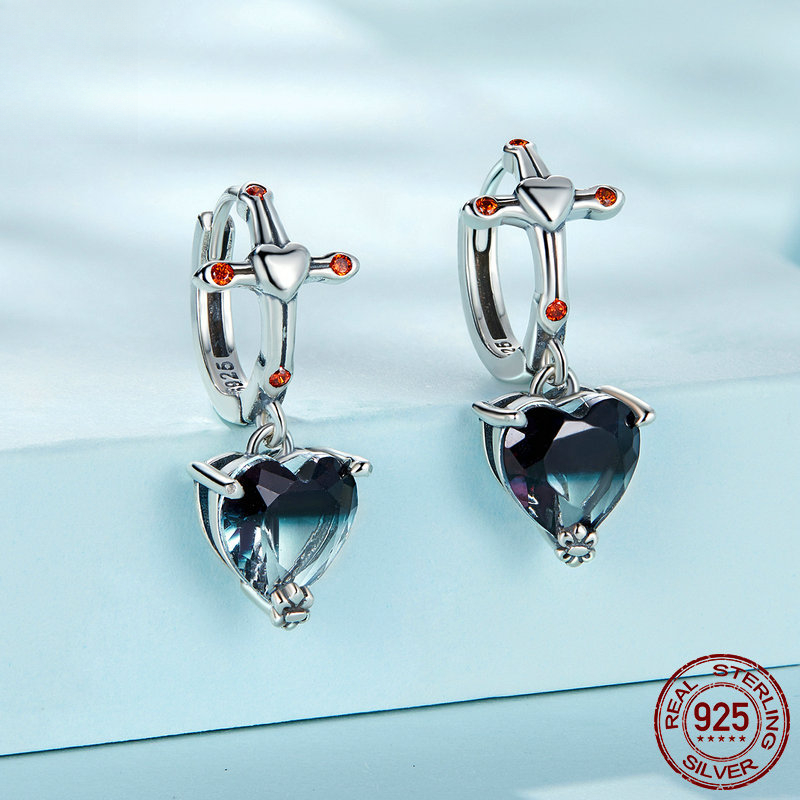 Cult Classic Motif Accessories: Spooky Blackened Steel Skully Charm Trio Including Studs & Bracelet