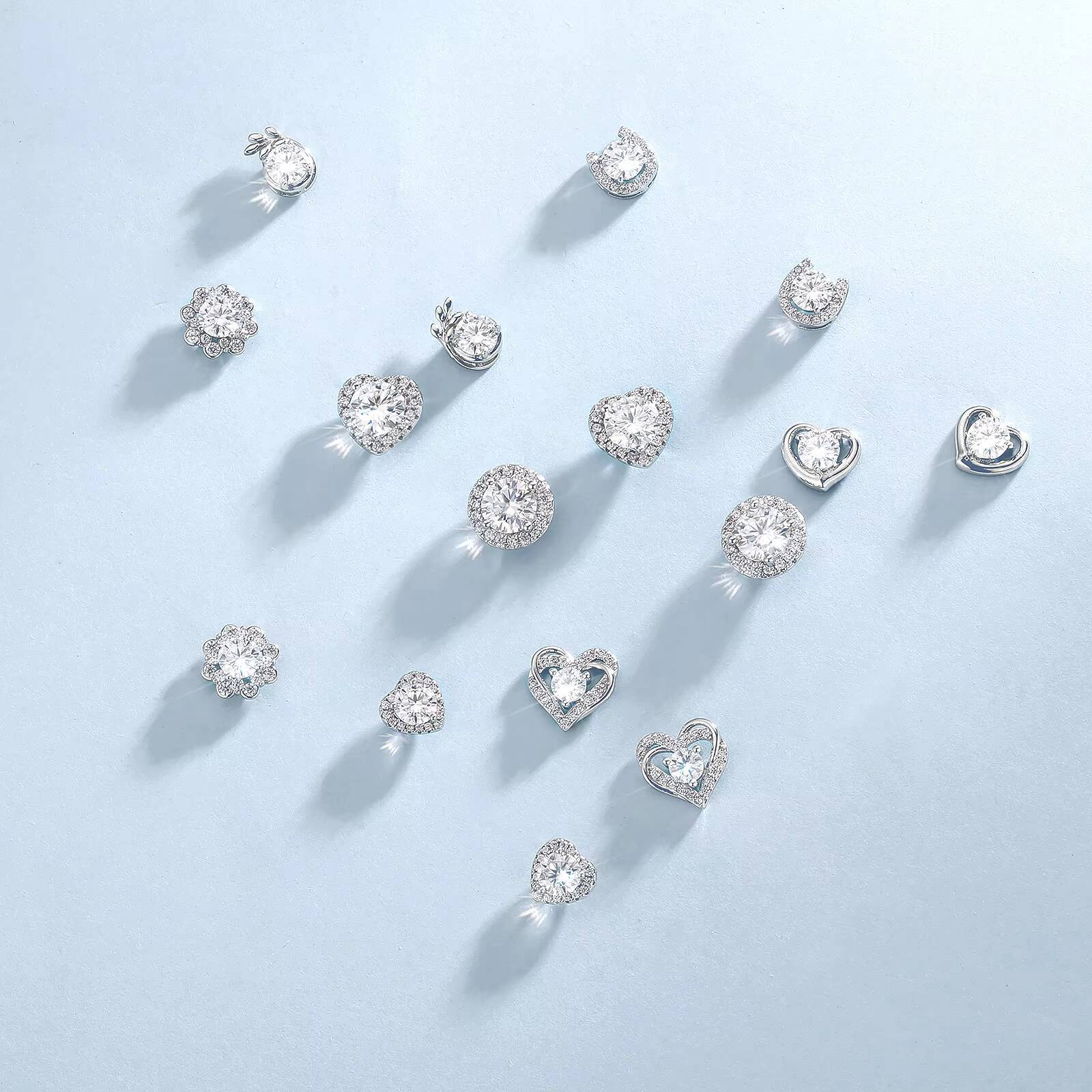 Wholesale VVS Moissanite Diamond Earring Factory Price Round Cut Screw Back Moissanite Hoop Stud Earrings Men Women