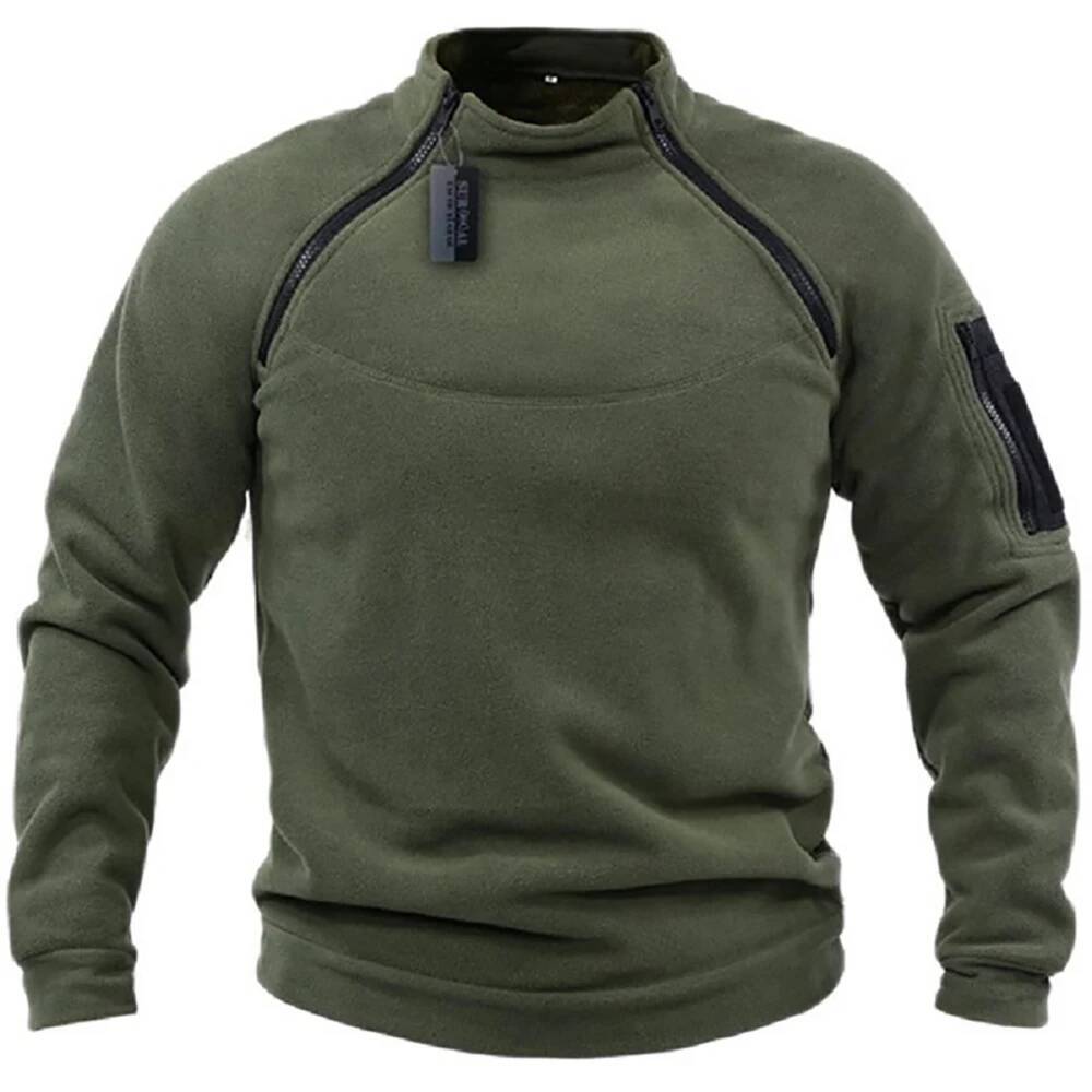 Men's Tactical Outdoor Fleece Jacket Clothes Warm Zippers Pullover Men Windproof Coat Thermal Hiking Sweatshirt dongdumaoyi