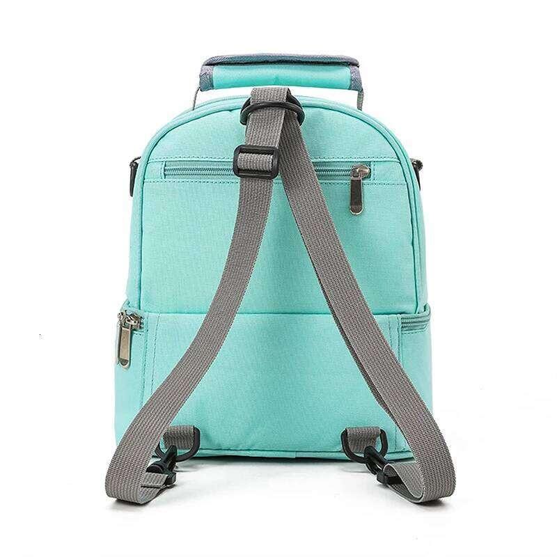 Fashion Insulation Double Layer Pack Solid Color Large Capacity Mommy Bag Cool Travel Picnic Portable Food Handbag Baby Bags