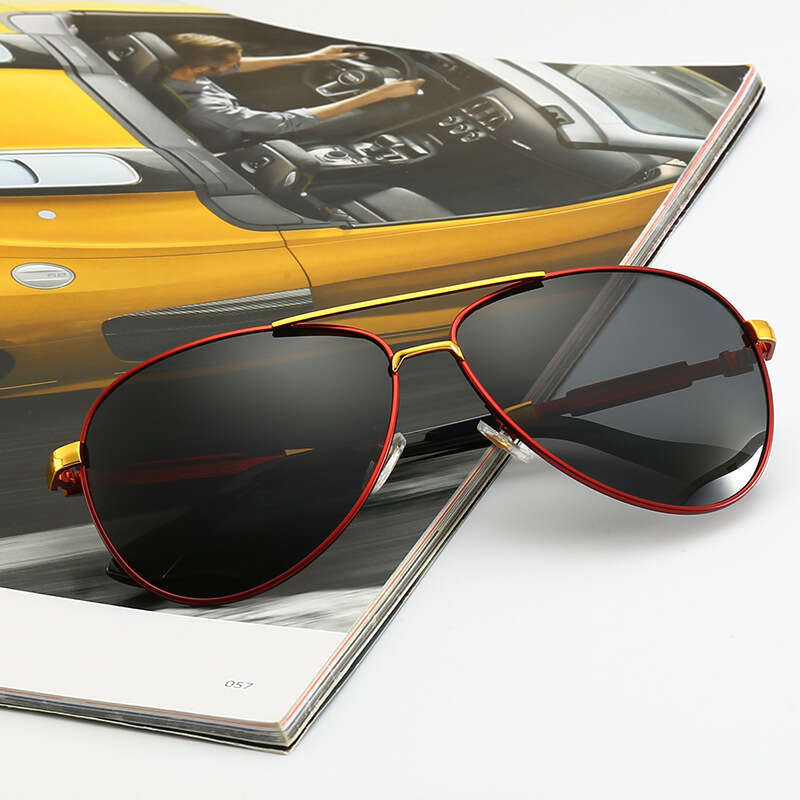 New Men's Classic Polarized Sunglasses Japanese and Korean Trend Frog Eyeglasses Can Be Paired with Prescription Lenses 8858