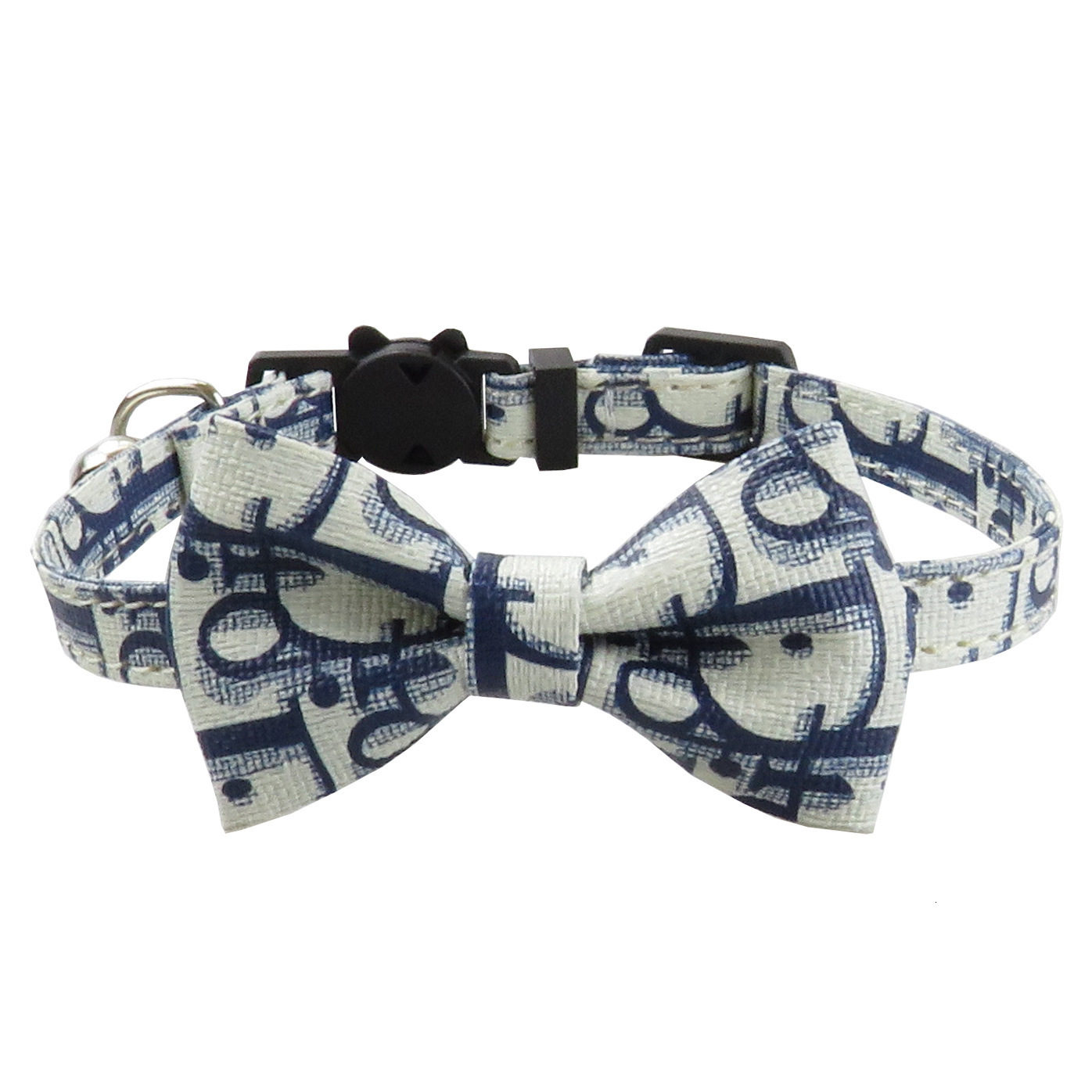 Cute Companion New Pet Old Bowknot Cat Collar PU Material with Bell
