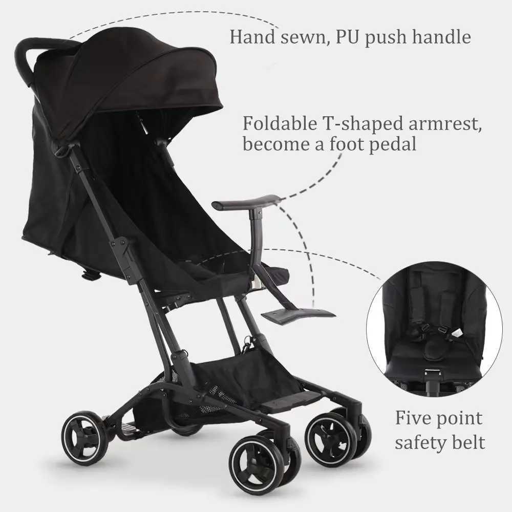 Lightweight Baby Stroller It Can Be Taken On The Plane Rapid Contraction Baby Stroller Travel Baby Stroller With Shoulder Straps W250910