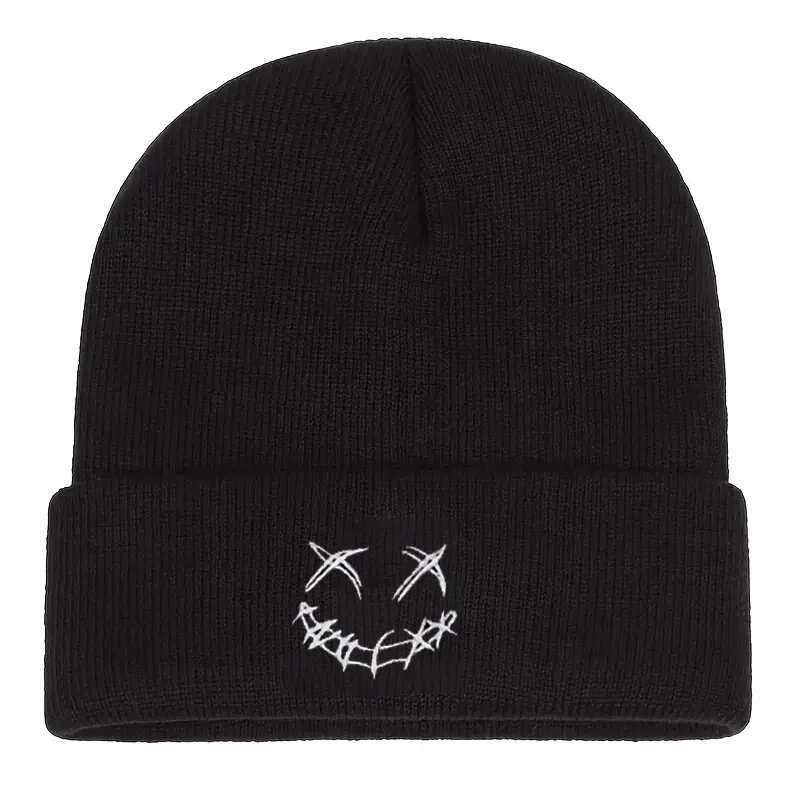 1PC2PCS Halloween Pumpkin Devil Embroidered Knitted Hat funny woolen pulr hat for men and womenXJ250910