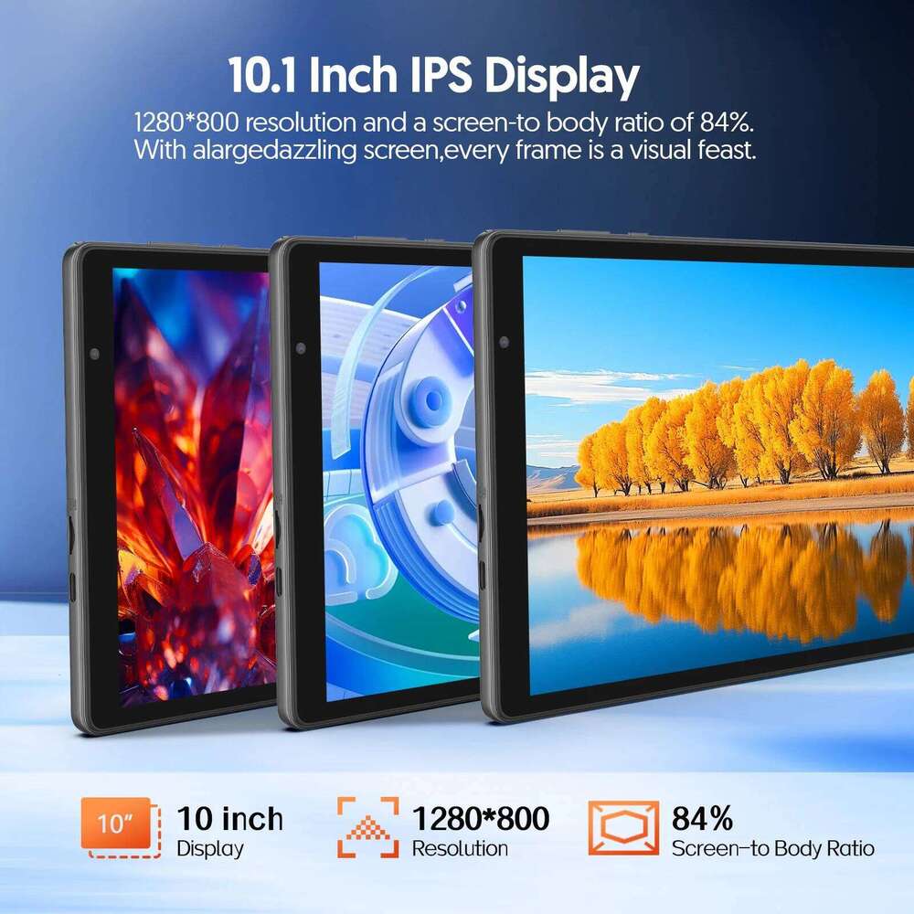 BAKEN Android 15 Tablet, 8 (3+5)Gb + 32Gb Storage, Penta-Core Processor, Wi-Fi6, Bluetooth, Usb-C, Google Play Store,