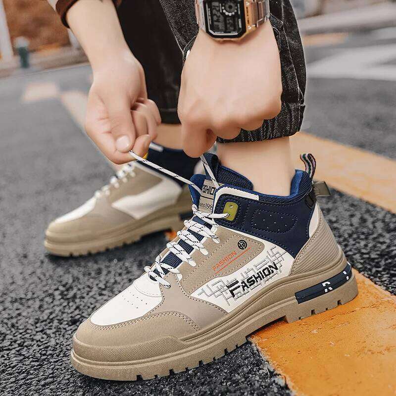 Autumn New Fashionable Men Shoes Thick soled Casual Sneakers Male Walking fashion Vulcanized Shoes Outdoor nonslip comfort shoes