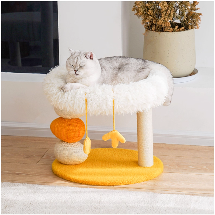 Durable Indoor Cat Playset Featuring a Cozy Nestling Spot for Mini Felines