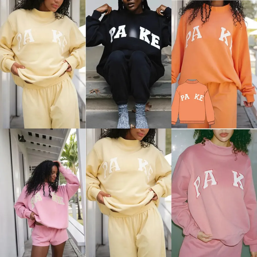 Designer Parke Womens Autumn Loose Fit Letter Print Hoodie Sweatshirt Long-Sleeve Pullover Hooded Top Parke Designer Cotton Loose Pullover