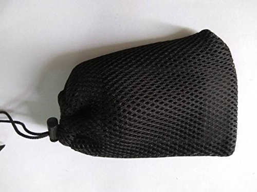 6 Pcs Black Cell Phone or MP3 Nylon Mesh Drawstring Pouch Bags Z250910