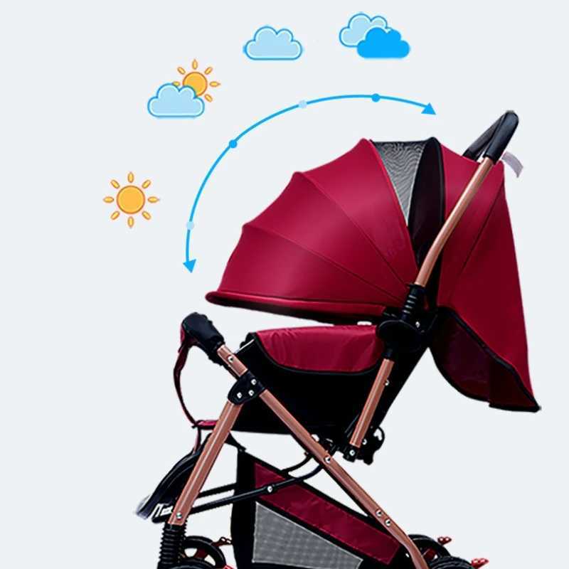 2025 New Sle Fourwheel Baby Stroller Lightweight Foldable Baby Stroller with Twoway Function W250910